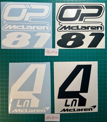F1 McLaren O. Piastri L. Noris Stickers 2 Stück 