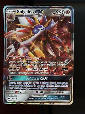 Buy Pokemon TCG - Sun and Moon Base Set - Solgaleo GX (89/149) Holo Online  at desertcartEGYPT