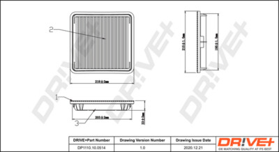 DR!VE+ DP1110.10.0514 AIR FILTER FOR SUBARU
