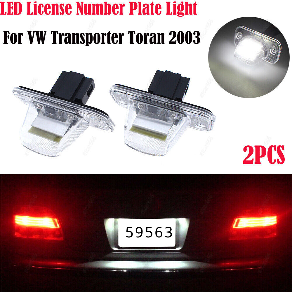 2X LED License Plate Light Lamp For VW T4 Passat B5 B6 Candy