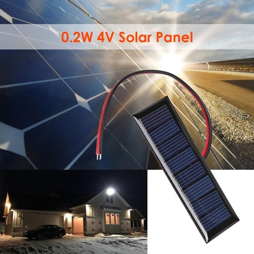 4V 0.2W 2-Wire Epoxy Solar Panel 8 Solar Cells for Solar Projects (2pcs ...