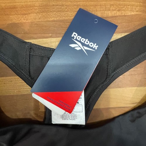 Reebok Plus Size Running Essentials High Impact Sports Bra - Night Black 1X - Picture 3 of 8