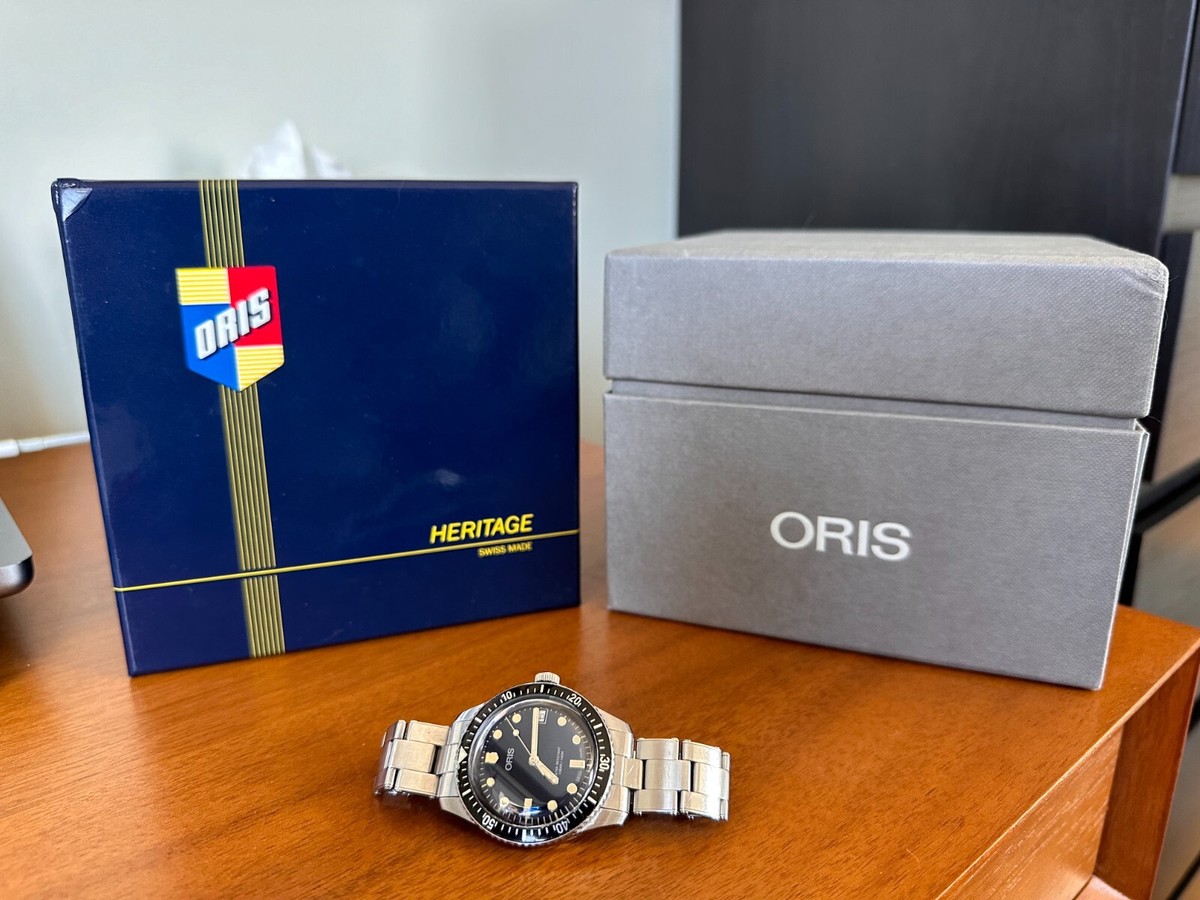 星*海様 ■ジャンク品■　メモリ 7 Oris Divers Blue Men's Watch - 01 733 7747 4055-07 8 17 18 | eBay