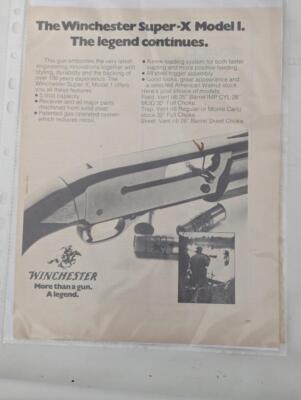Firearms Advertisement  Winchester Super X Model II 1970's