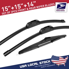 Front + Rear Wiper Blades Set For Jeeep Wranggler 2000-2022 Windscreen Durable