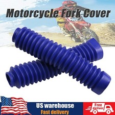 2 PIEZAS Protector de goma azul para horquilla de moto botas protector antipolvo de uso universal