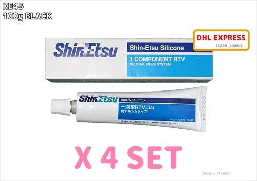 BLACK KE45 SHINETSU JAPAN GENERAL SILICONE 1 COMPONENT RTV 100g X 4 SET