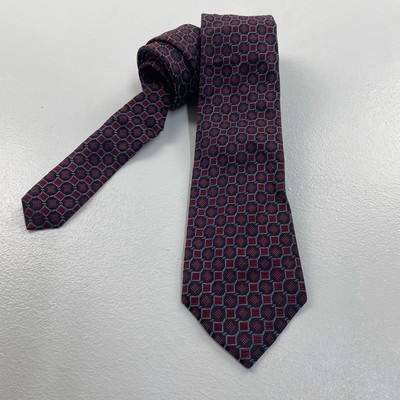 Ryan Seacrest Krawatte blau & rot Muster, 100 % Seide