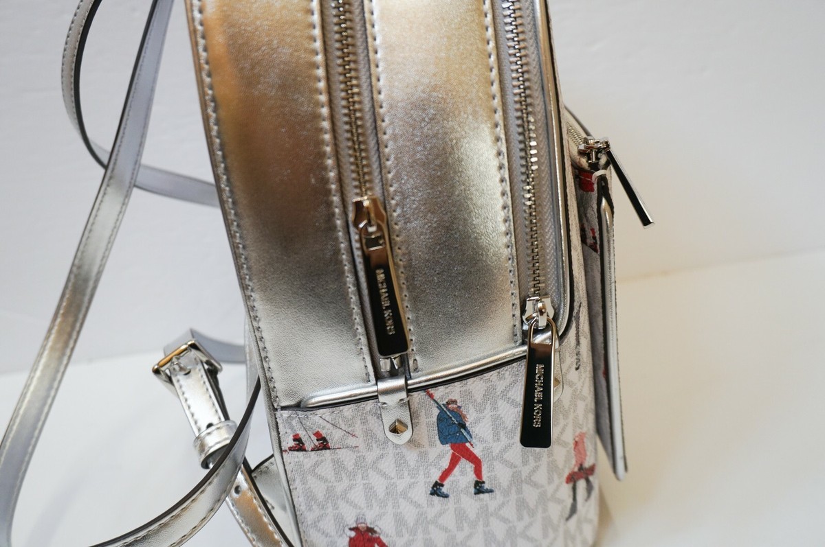 MICHAEL KORS JET SET GIRLS ADINA MEDIUM BACKPACK MK WHITE MULIT