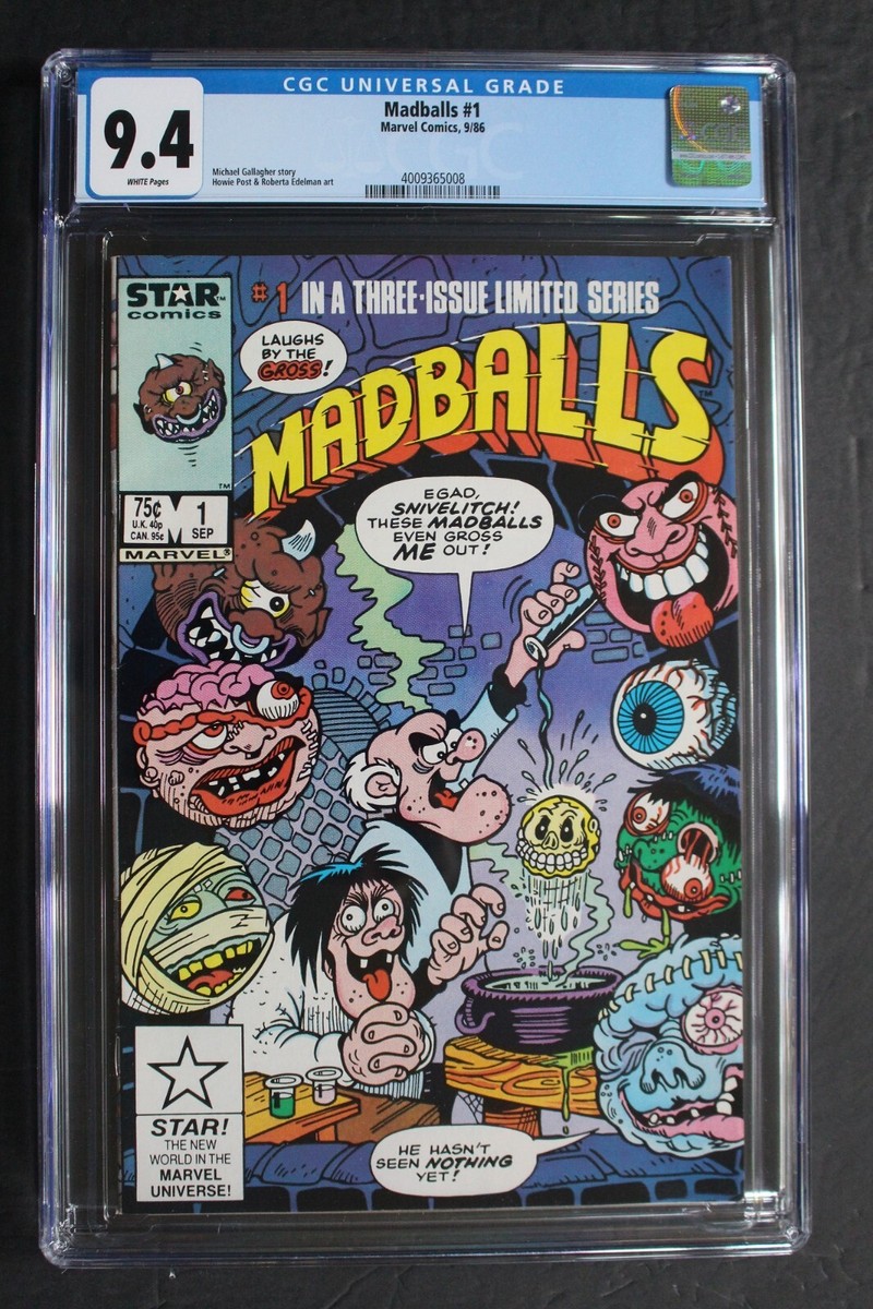 コミックス MADBALLS #1 1st in Comics 1986 Marvel Skull Face Crack Head
