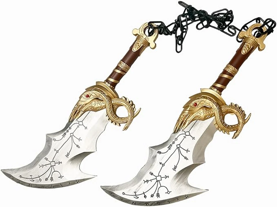 Espada de espuma de alta densidade God of War Swords Kratos Blades of Chaos - Imagem 3 de 4