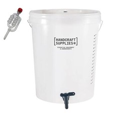 25 Litre Home Brewing Fermenter Bucket with Tap, Lid, Grommet & Airlock