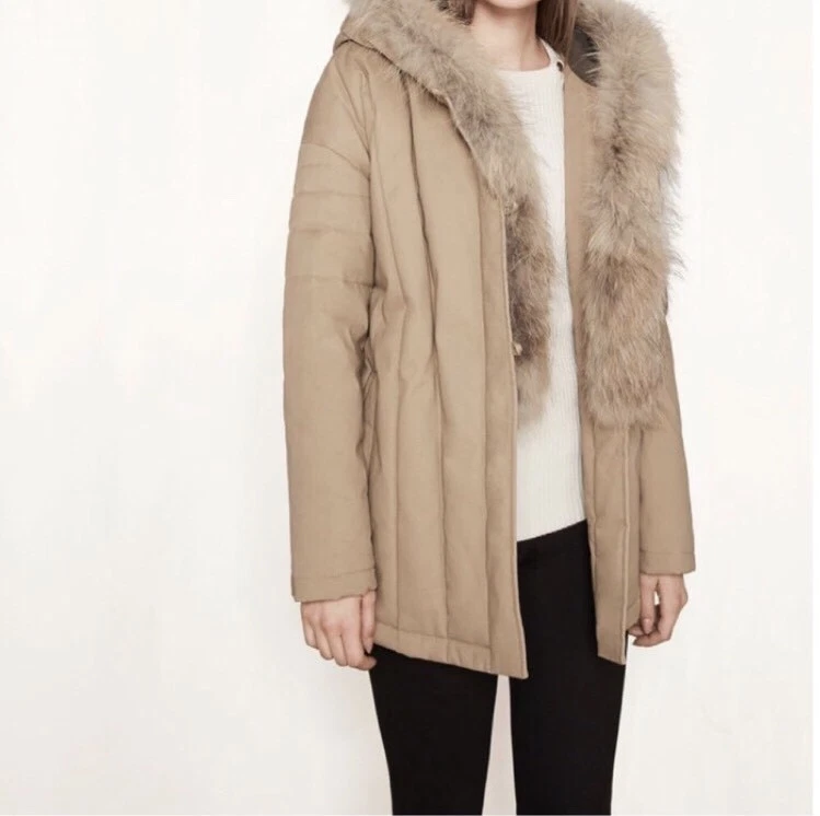 Maje parka with sales fur hood