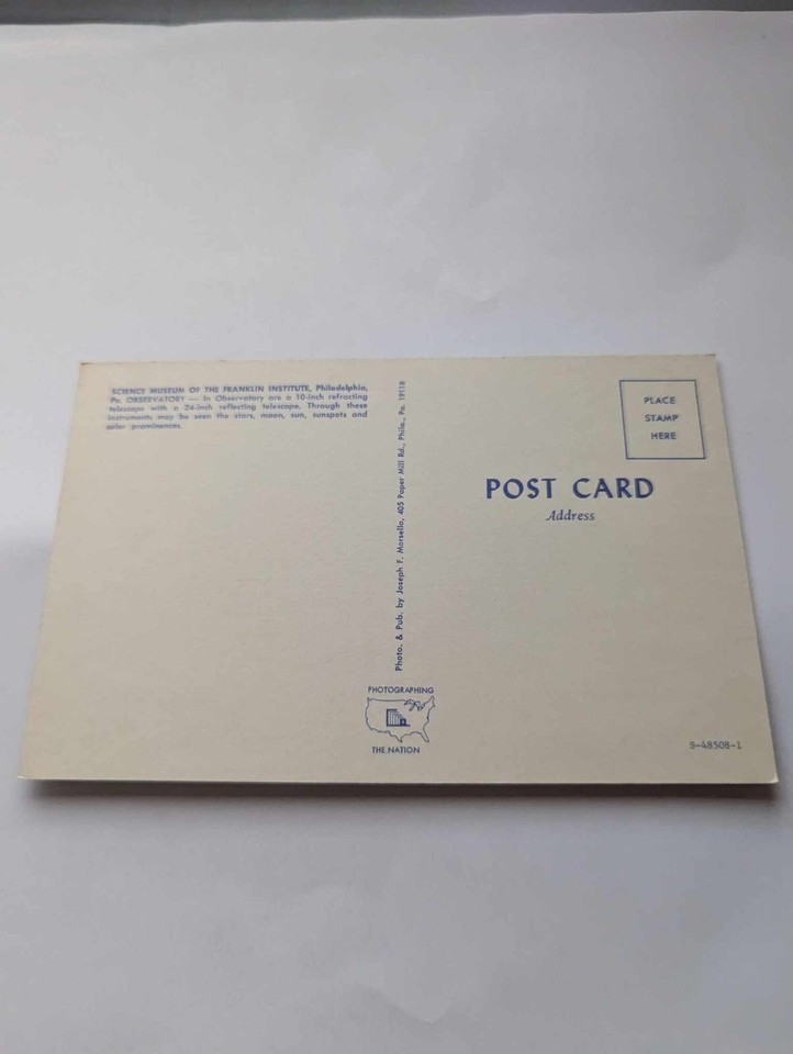 Science Museum Franklin Institute Philadelphia VTG Card Telescope eBay