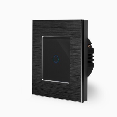 Wechseldimmer Dimmer Wechselschalter Point Rahmen Modul schwarz LUXUS-TIME