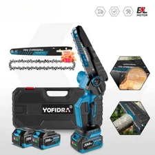 8'' Brushless Electric Chainsaw 3500W Handheld Woodworking Pruning Chain Saw Cut