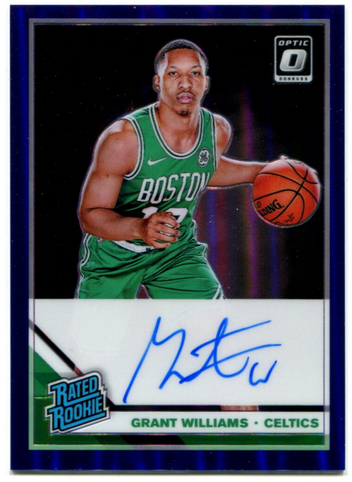 2019-20 Panini Optic #157 Grant Williams Purple Rated Prizm On Card Rookie Auto