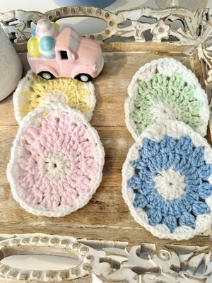 easter egg crochet coster