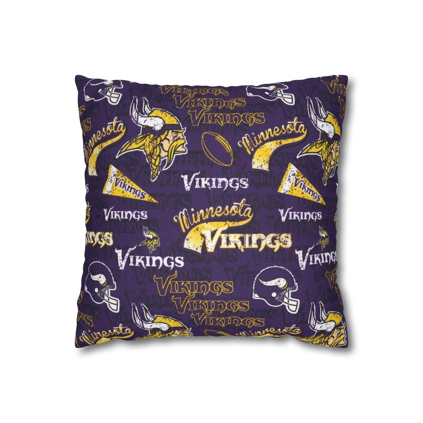 Minnesota Vikings Spun Square Throw Pillow