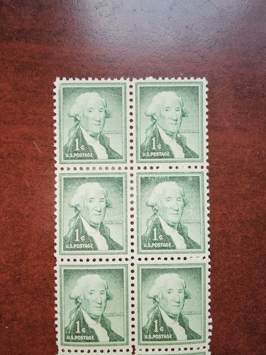 1954-68 US 1c Block Of 10 Stamps Scott #1031 - Picture 2 of 5