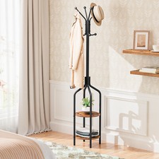 Coat Rack Coat Stand Hall Tree Free Standing Clothes Stand 34 x 34 x 183 cm