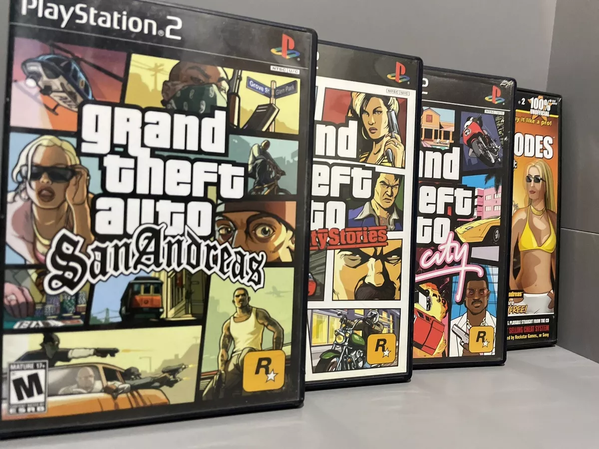 Grand Theft Auto Bundle GTA 3 - San Andreas Liberty City Stories - PS2  Complete