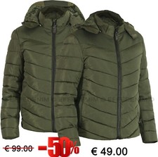 Men's Padded Down Jacket EFFEDENIM Waterproof Hooded Zip 520