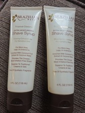 2X BRAZILIAN BARE Extra Moisturizing Shave Syrup Tropical Coconut Sensitive Skin