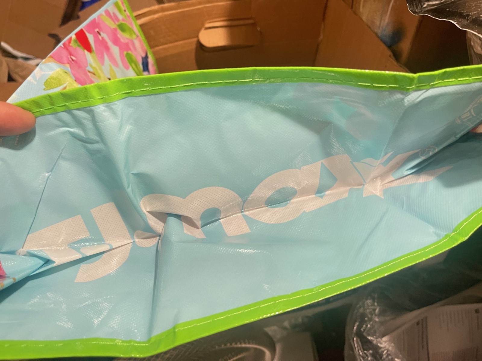 Shopping Gift Bag birds flowers Reusable Tote TJMaxx 19"Hx17"Wx7"D(M12)