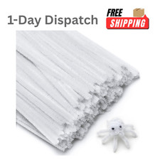 200pcs White Pipe Cleaners Chenille Stems for DIY Arts Crafts Projects