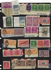 Old Collection 30 Different United States Cut Square Stamps Used Very Rare