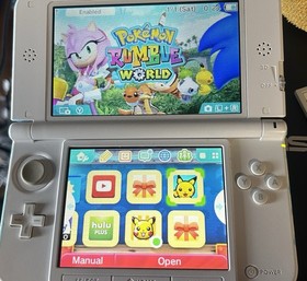 (Parts / As-Is) Nintendo 3DS XL / LL White & Pink Handheld System Tested Plays