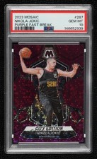 2023 Mosaic City Edition Fast Break Purple Prizm 21/50 Nikola Jokic #287 PSA 10