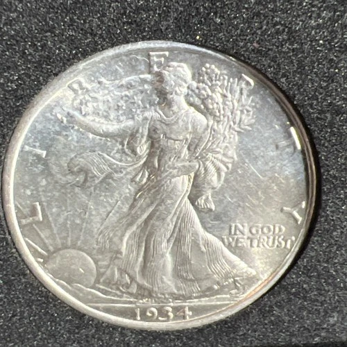 1934 Walking Liberty Half Dollar In AU Condition Lot#10