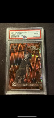 Travis Scott /25 PSA 8 POP 2 Orange Raywave WWE 2025 Topps Chrome 
