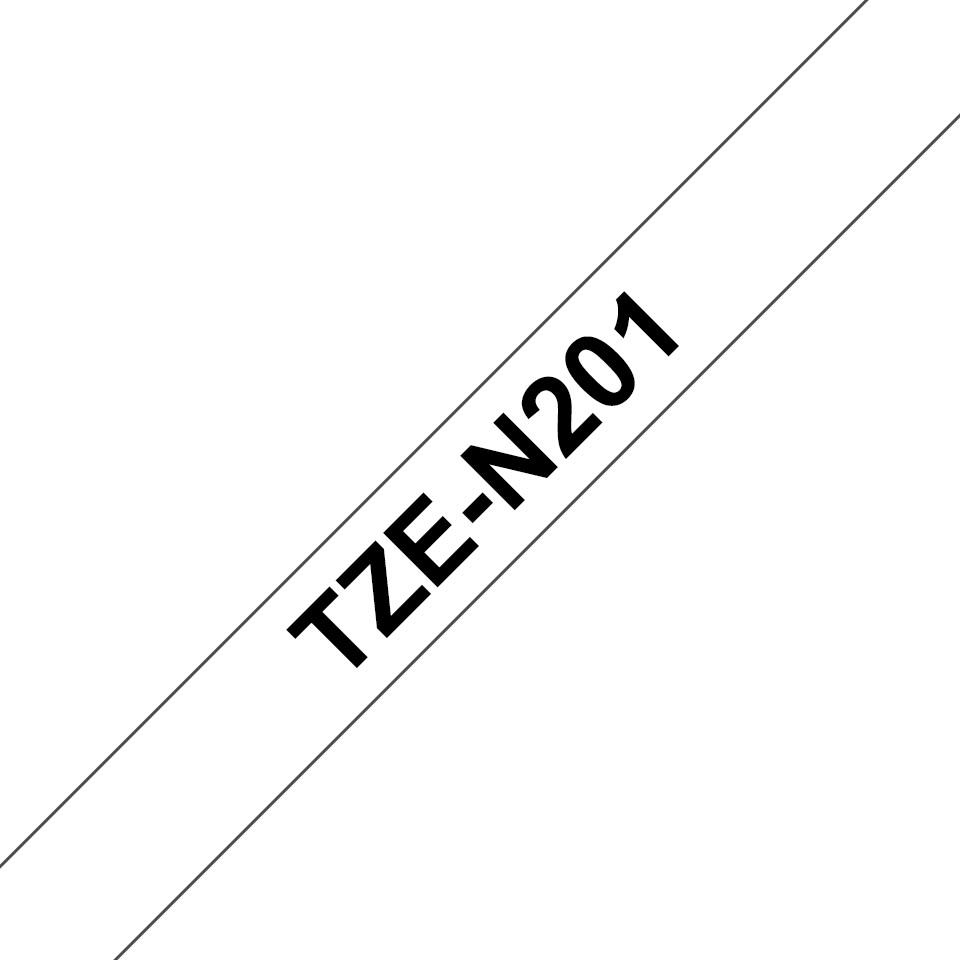 Brother TZe-N201 Schriftband schwarz auf weiss 35mm x 8m unlaminiert 3090₽
