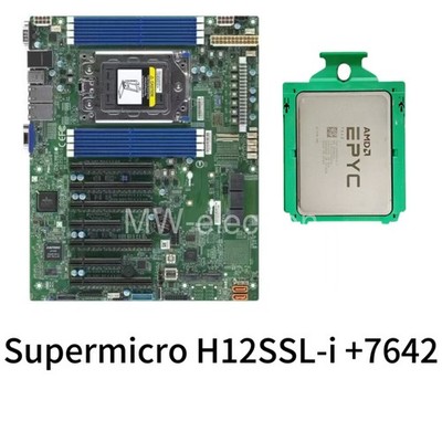 Supermicro H12SSL-i Motherboard With EPYC 7642 48 Cores 2.3 GHz CPU