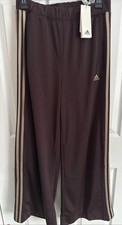 Adidas Originals Shadow Brown/Blanch WIDE LEG- Joggers- Pants-Women's S - JF0979