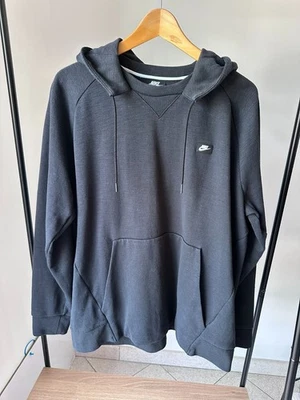 Nike Sweat à Capuche Homme XL Noir Logo Patch Coton Casual Sportswear - Photo 1/4