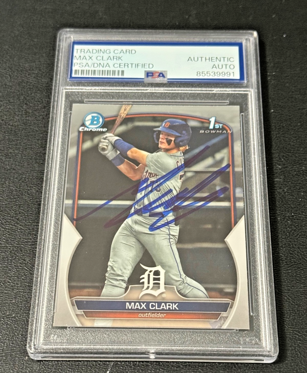 Max Clark autograph signed 2023 1st Bowman Chrome baseball Max Clark autograph signed 2023 1st Bowman Chrome baseball