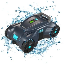 Cordless Robotic Pool Cleaner, Automatic Pool Vacuum 100mins Running Time