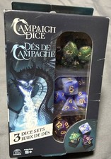 Spin Master Campaign Dice 3 Dice Sets w/ Pouch RPG D&D 21 Dice 8+