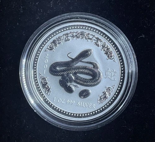 2001 Australian Silver Lunar 1 oz — photo from the most recent tracked eBay sale
