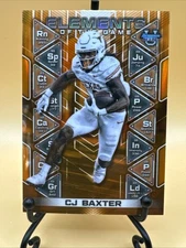 2024 Bowman's Best U Elements of the Game Orange Refractor CJ Baxter Texas /25