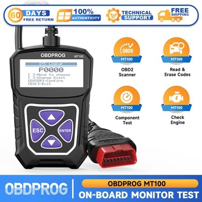 OBDPROG MT100 OBD2 Code Reader Scan Tool Check Engine Fault All OBD2 Functions