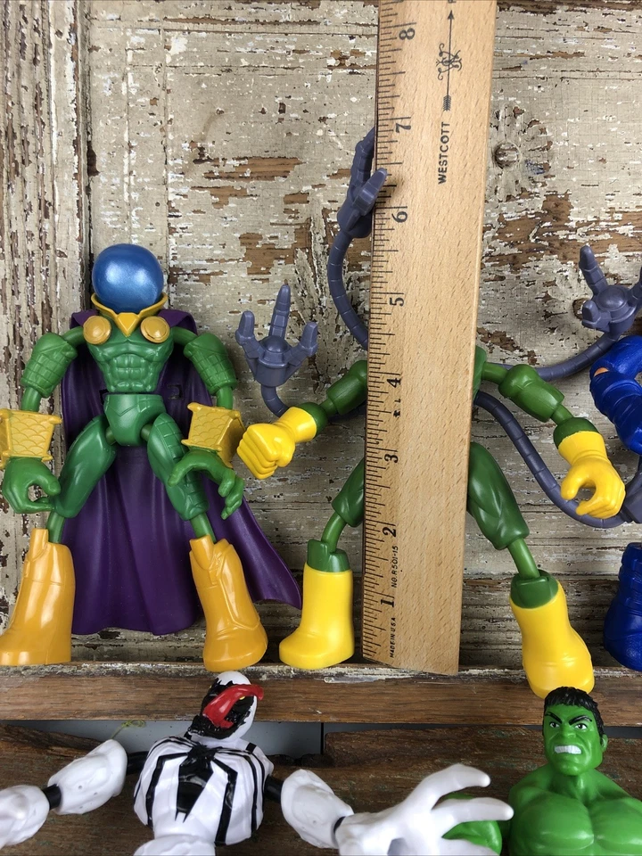 Экшн-фигурка Marvel Bend & Flex 7 Superheroes Villains Venom Hulk Spider-Man 6 дюймов - Изображение 2 из 4