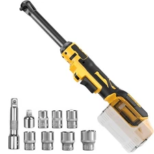 Extended Electric Cordless Ratchet Wrench 3/8" 65 ft-lbs (88 Nm) for Dewalt 20V