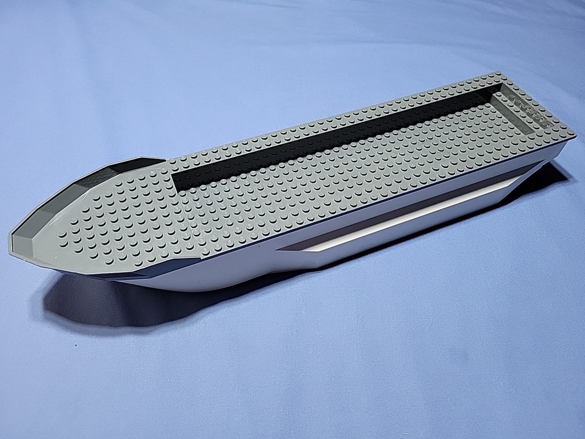 Lego 62791 Coast Guard Hull (White) + Top (Dark Bluish Gray) 60014