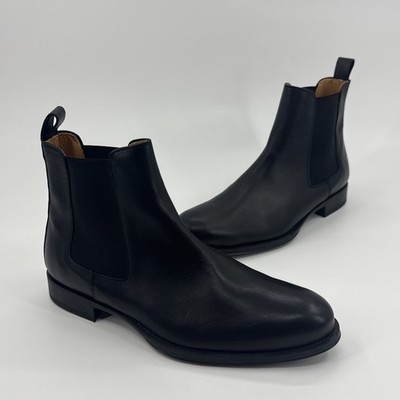 Hockerty Black Leather Chelsea Boots Men s Size 43 EU US 10 Slip On Ankle Boots