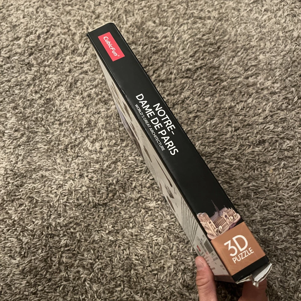 CubicFun 3D Puzzle of Notre Dame de Paris Church Model Kit 293 Pieces NEW Sealed - Image 4 of 4